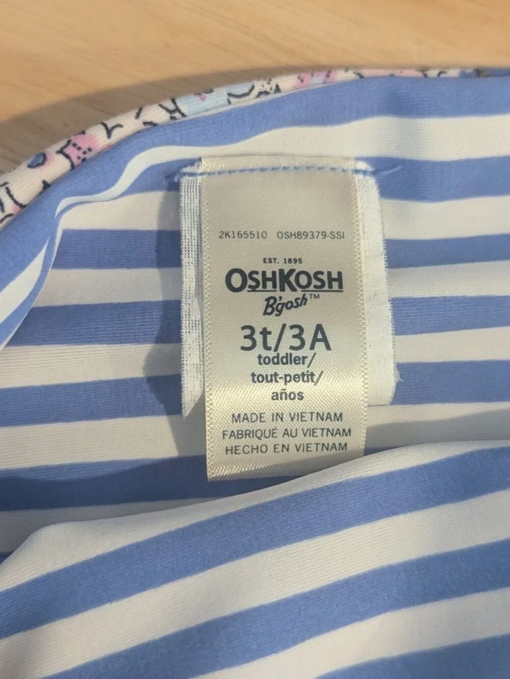 Oshkosh B'gosh Two Piece Tankini Floral Stripe Ruffle Bathing‎ Suit-Girls 3T